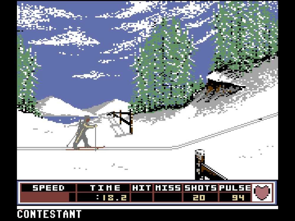 Gameplay of Winter Games for Commodore 64
